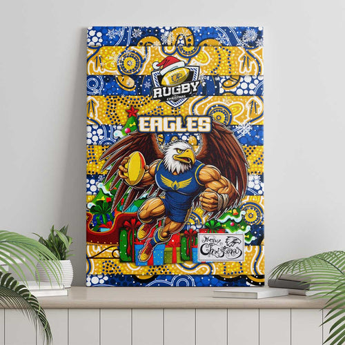 Eagles Football Merry Christmas Canvas Wall Art Indigenous Australian Art