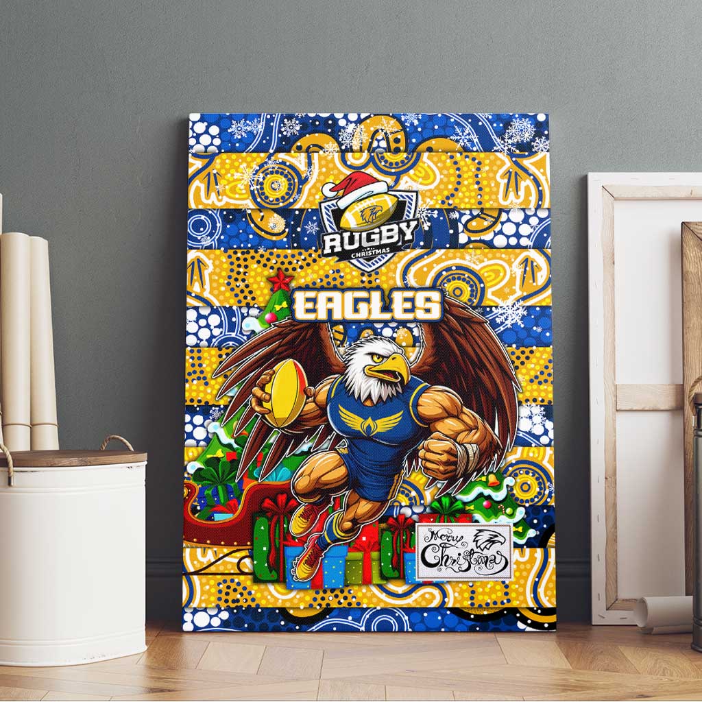 Eagles Football Merry Christmas Canvas Wall Art Indigenous Australian Art