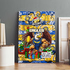 Eagles Football Merry Christmas Canvas Wall Art Indigenous Australian Art