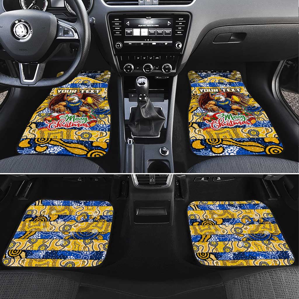 Eagles Football Merry Christmas Car Mats Indigenous Australian Art