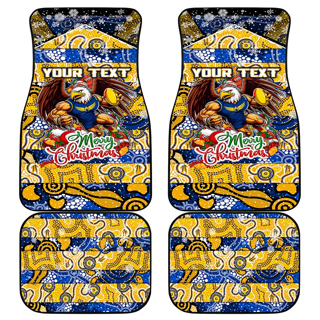 Eagles Football Merry Christmas Car Mats Indigenous Australian Art