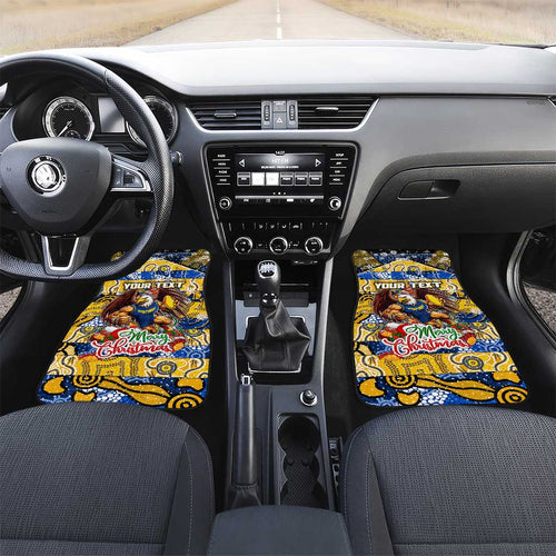 Eagles Football Merry Christmas Car Mats Indigenous Australian Art