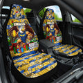 Eagles Football Merry Christmas Car Seat Cover Indigenous Australian Art