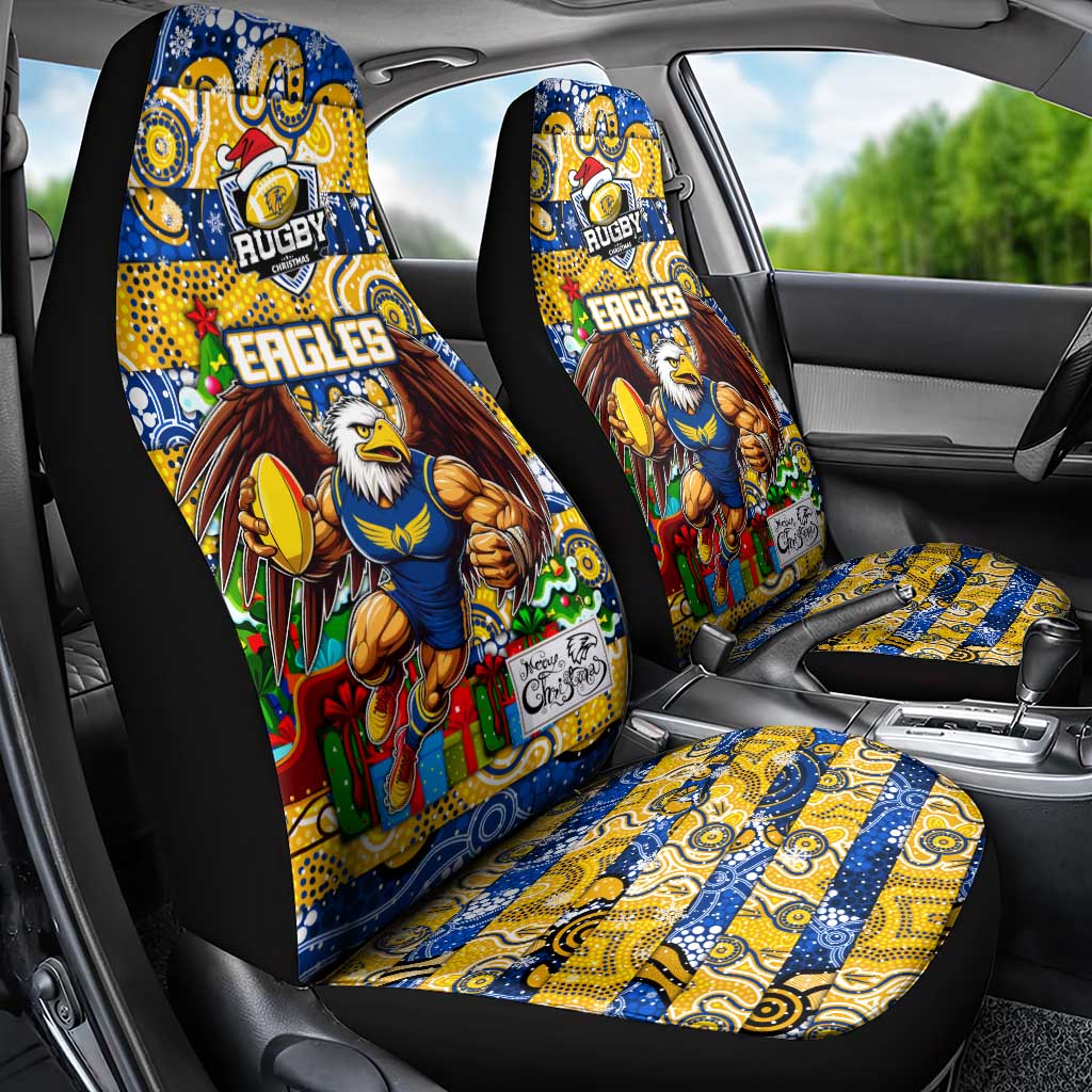 Eagles Football Merry Christmas Car Seat Cover Indigenous Australian Art