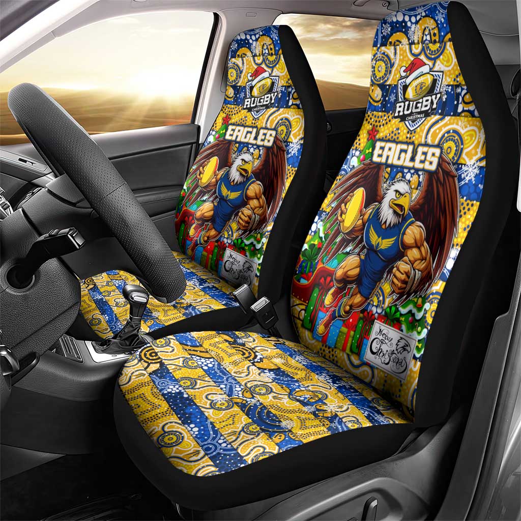 Eagles Football Merry Christmas Car Seat Cover Indigenous Australian Art