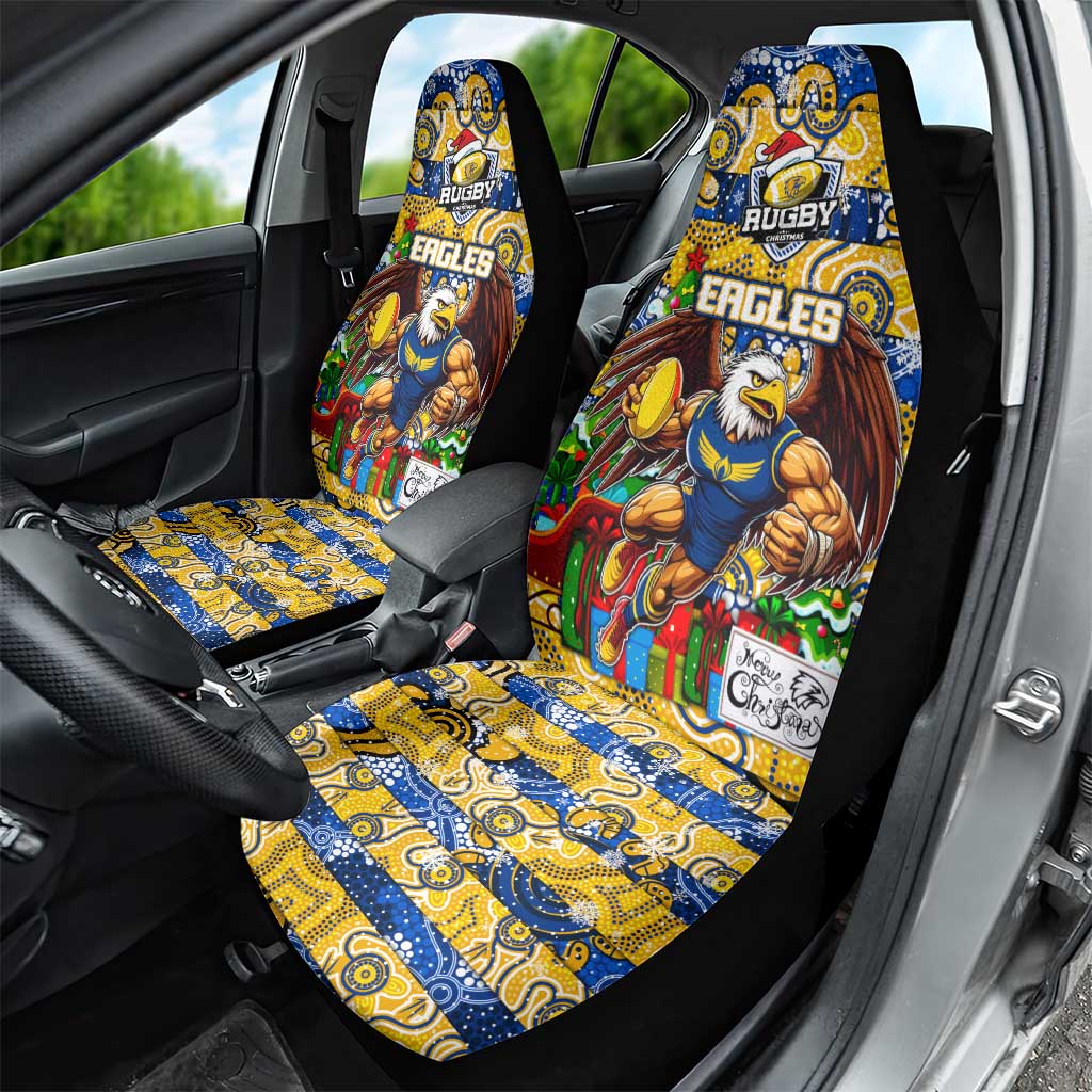 Eagles Football Merry Christmas Car Seat Cover Indigenous Australian Art