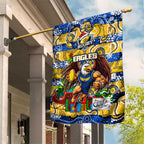 Eagles Football Merry Christmas Garden Flag Indigenous Australian Art