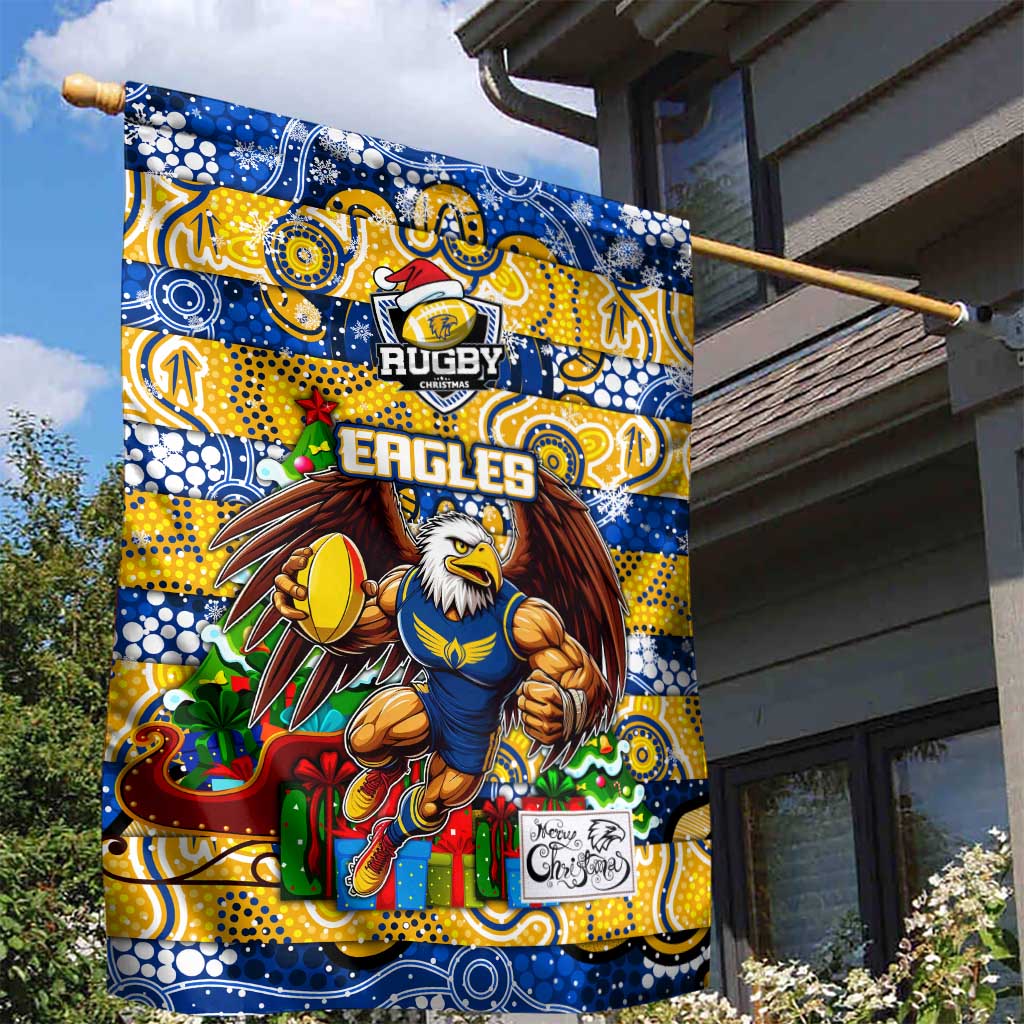 Eagles Football Merry Christmas Garden Flag Indigenous Australian Art
