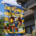 Eagles Football Merry Christmas Garden Flag Indigenous Australian Art