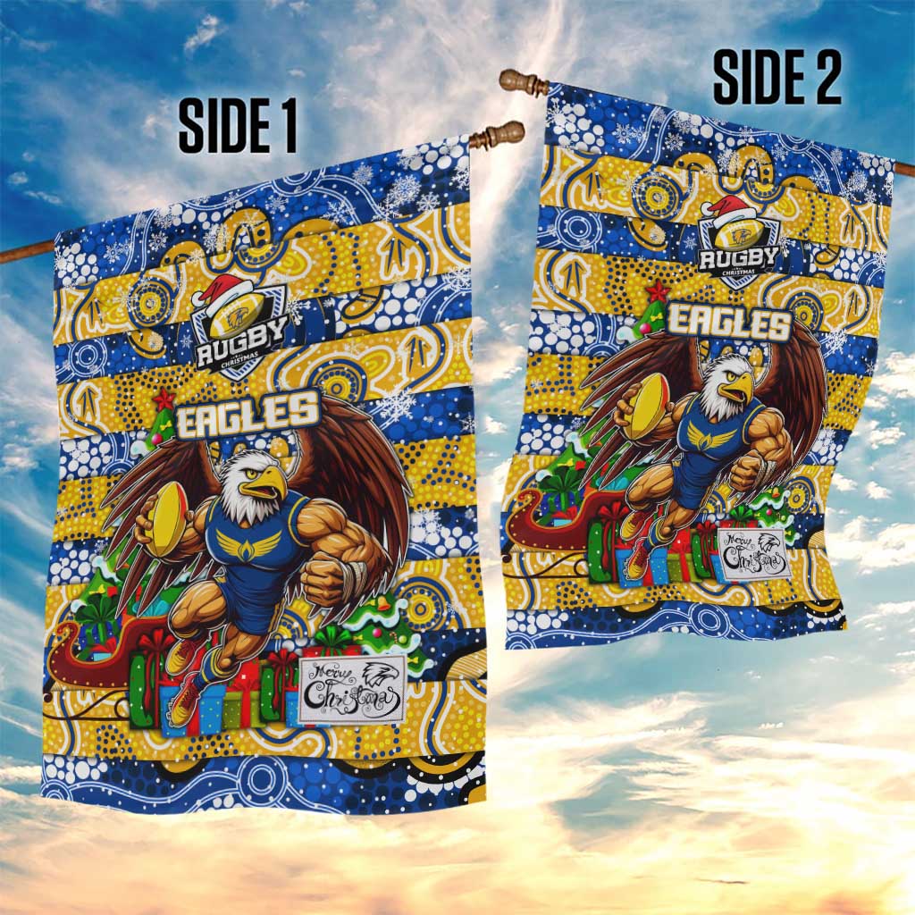 Eagles Football Merry Christmas Garden Flag Indigenous Australian Art