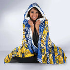 Eagles Football Merry Christmas Hooded Blanket Indigenous Australian Art