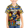 Custom Eagles Rugby Merry Christmas Kid Hawaiian Shirt Indigenous Australian Art