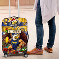 Eagles Football Merry Christmas Luggage Cover Indigenous Australian Art