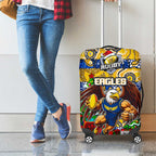 Eagles Football Merry Christmas Luggage Cover Indigenous Australian Art