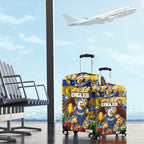 Eagles Football Merry Christmas Luggage Cover Indigenous Australian Art