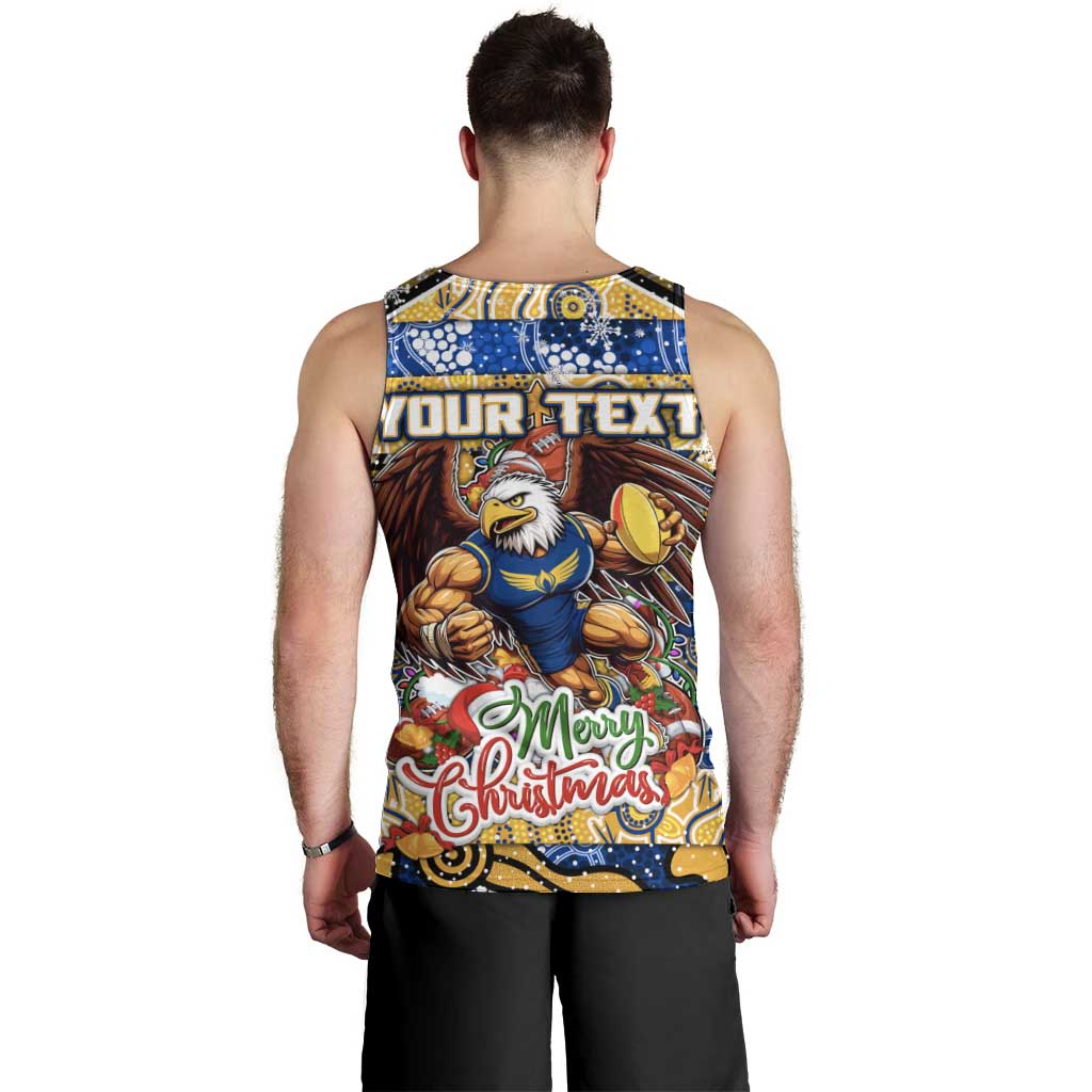 Custom Eagles Rugby Merry Christmas Men Tank Top Indigenous Australian Art