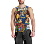 Custom Eagles Rugby Merry Christmas Men Tank Top Indigenous Australian Art