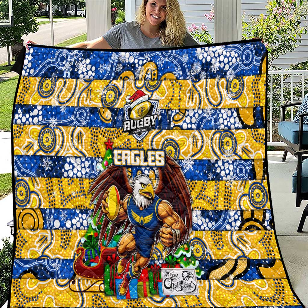 Eagles Football Merry Christmas Quilt Indigenous Australian Art