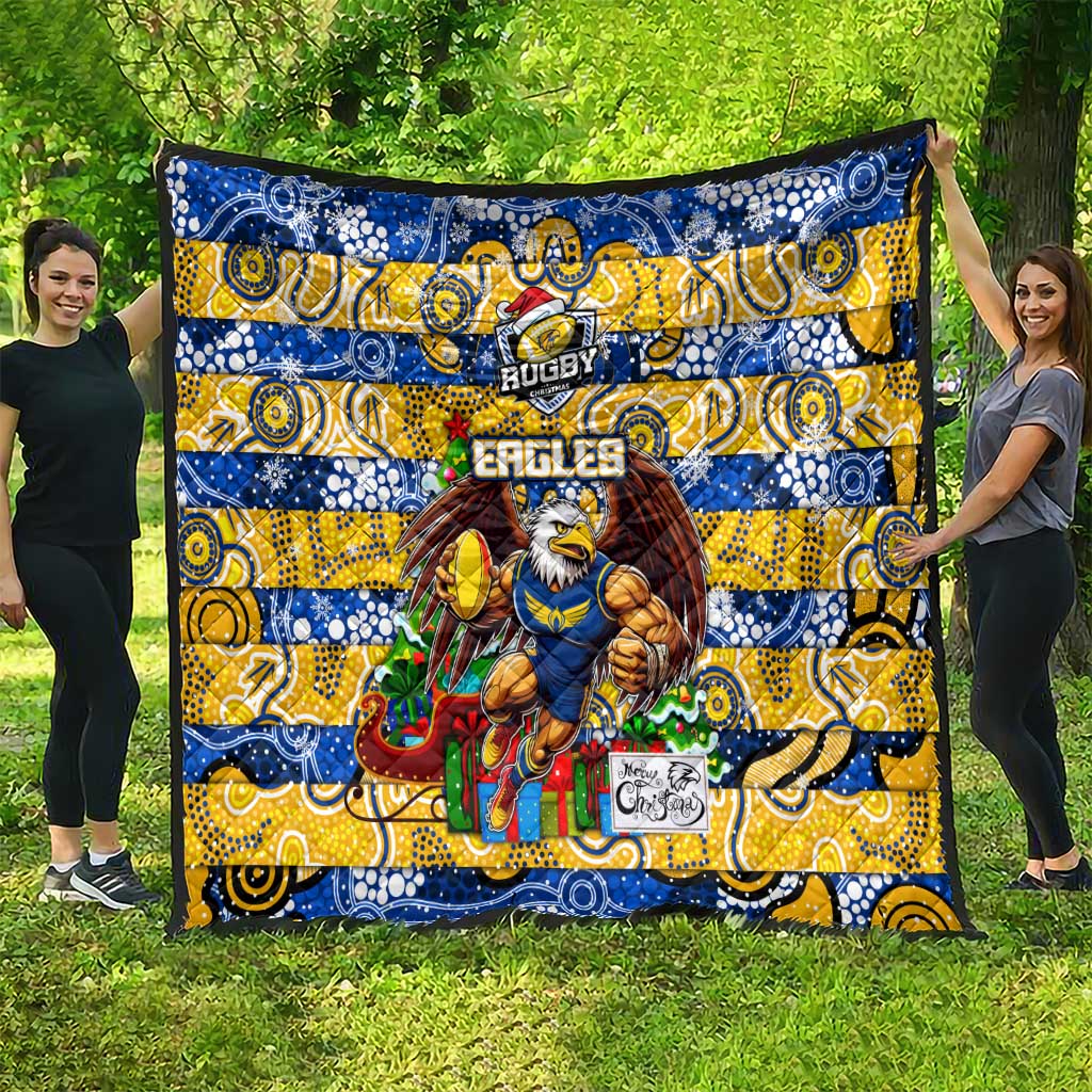 Eagles Football Merry Christmas Quilt Indigenous Australian Art