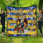 Eagles Football Merry Christmas Quilt Indigenous Australian Art
