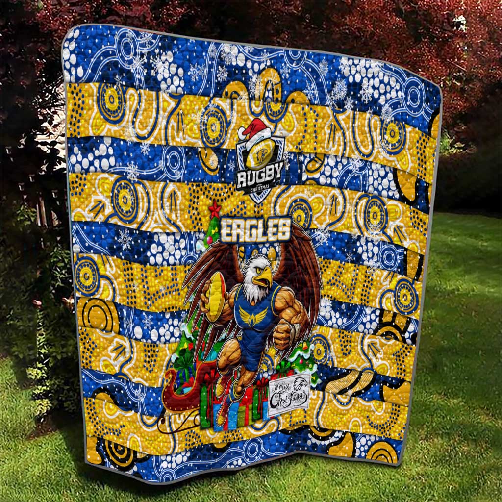 Eagles Football Merry Christmas Quilt Indigenous Australian Art