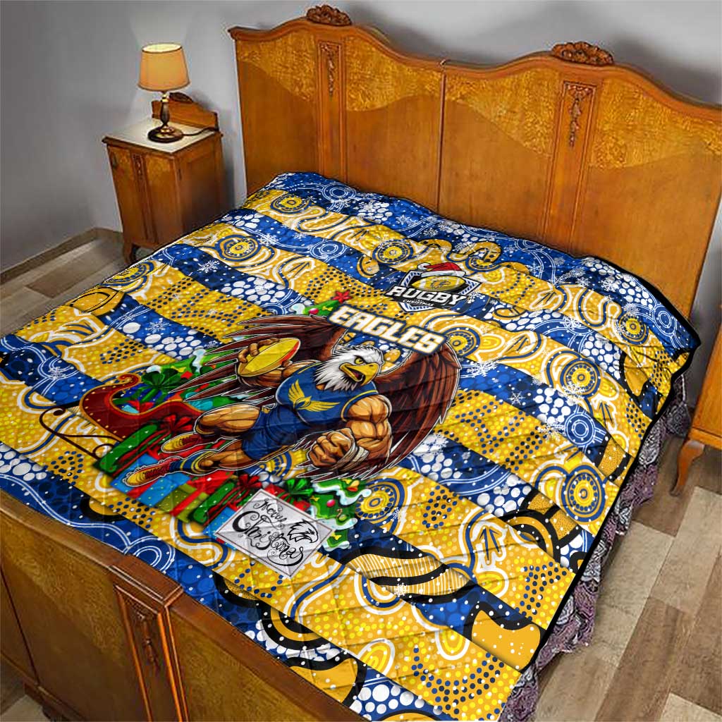 Eagles Football Merry Christmas Quilt Indigenous Australian Art