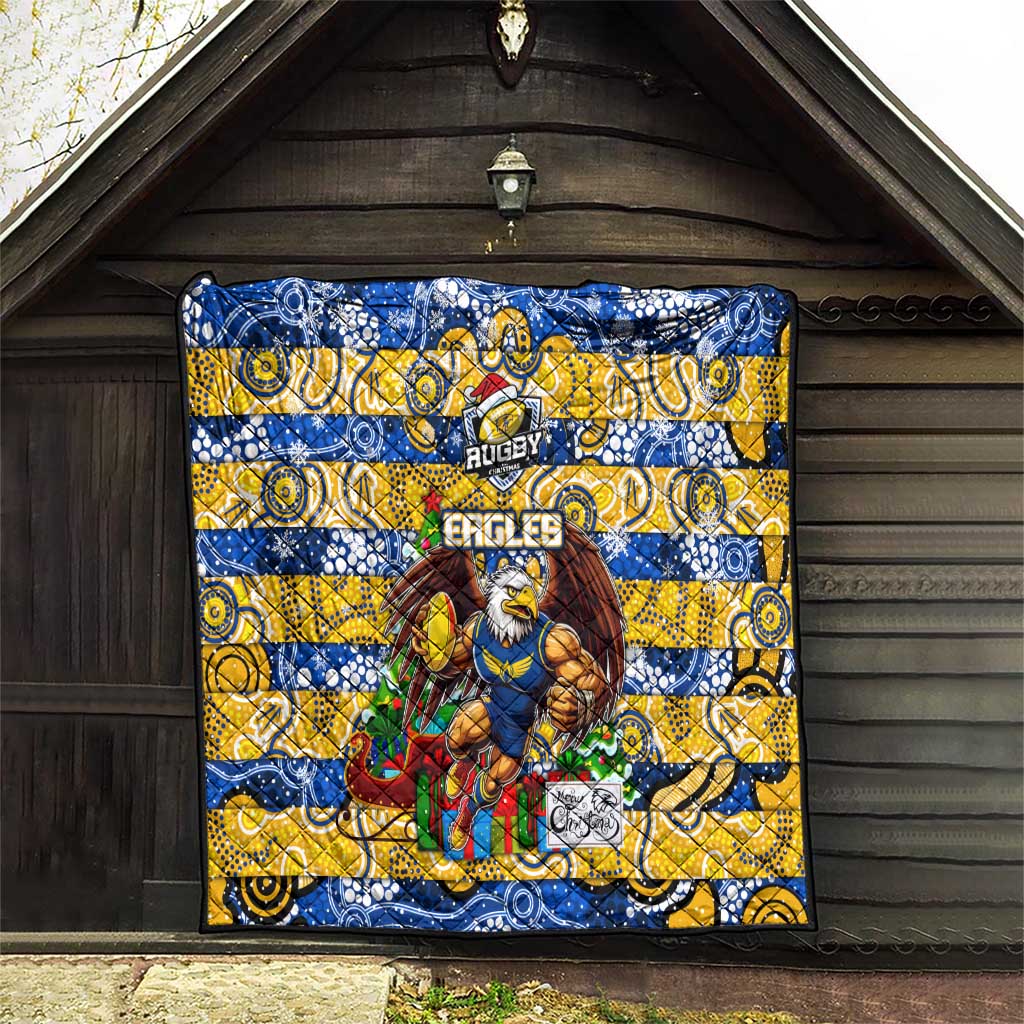 Eagles Football Merry Christmas Quilt Indigenous Australian Art