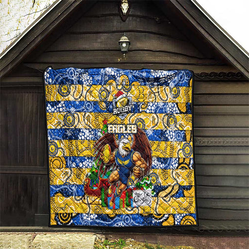 Eagles Football Merry Christmas Quilt Indigenous Australian Art