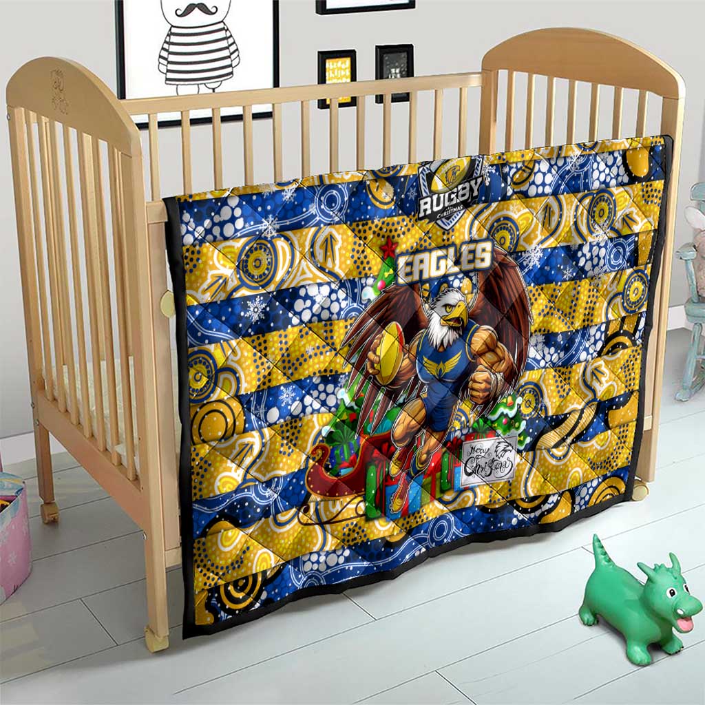 Eagles Football Merry Christmas Quilt Indigenous Australian Art