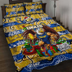 Eagles Football Merry Christmas Quilt Bed Set Indigenous Australian Art