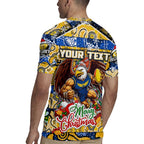 Custom Eagles Rugby Merry Christmas Rugby Jersey Indigenous Australian Art