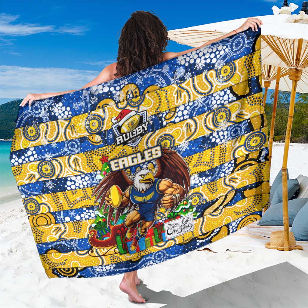 Eagles Football Merry Christmas Sarong Indigenous Australian Art