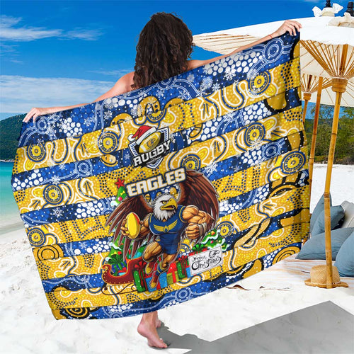 Eagles Football Merry Christmas Sarong Indigenous Australian Art