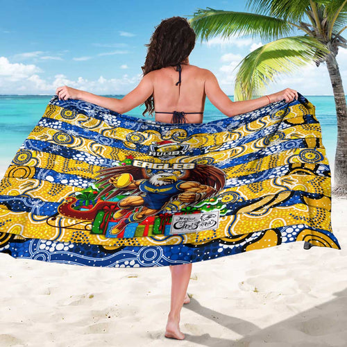 Eagles Football Merry Christmas Sarong Indigenous Australian Art