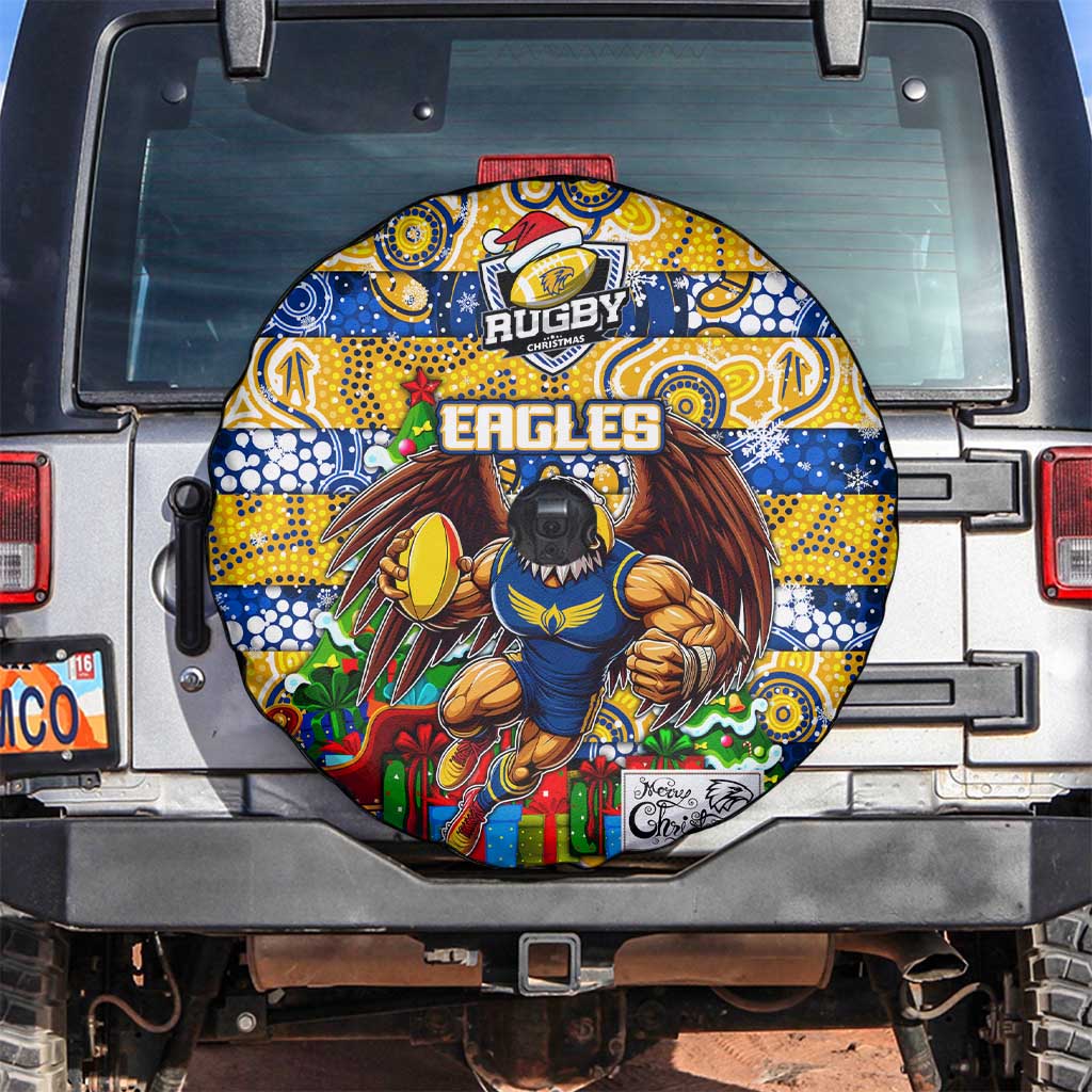 Eagles Football Merry Christmas Spare Tire Cover Indigenous Australian Art