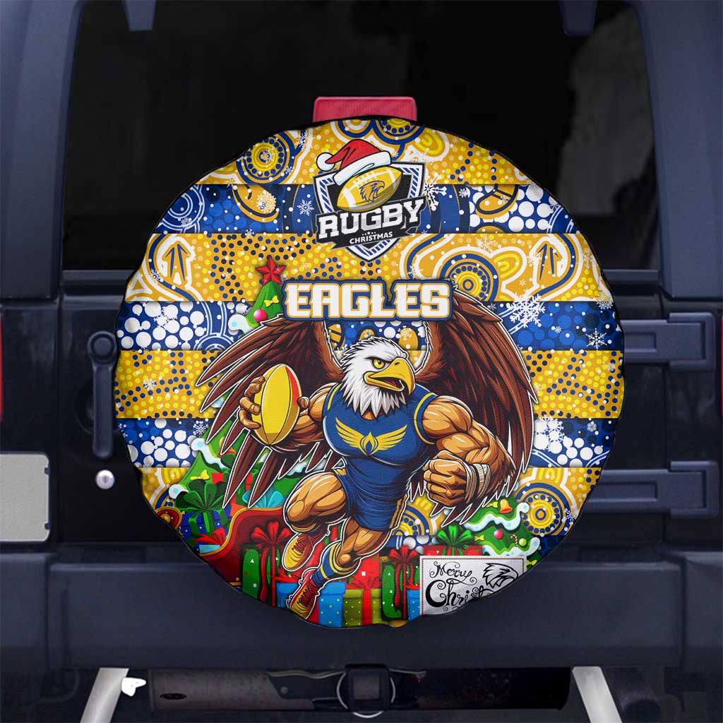 Eagles Football Merry Christmas Spare Tire Cover Indigenous Australian Art