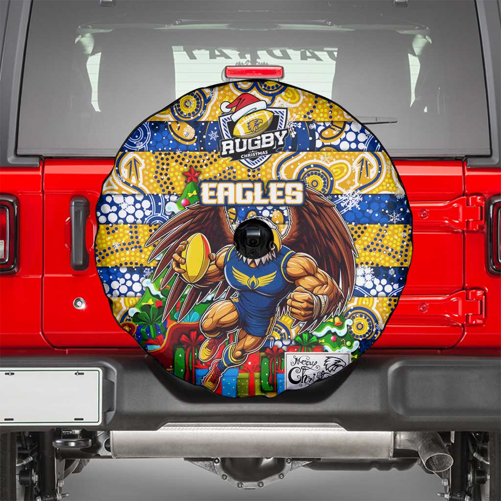 Eagles Football Merry Christmas Spare Tire Cover Indigenous Australian Art