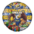 Eagles Football Merry Christmas Spare Tire Cover Indigenous Australian Art