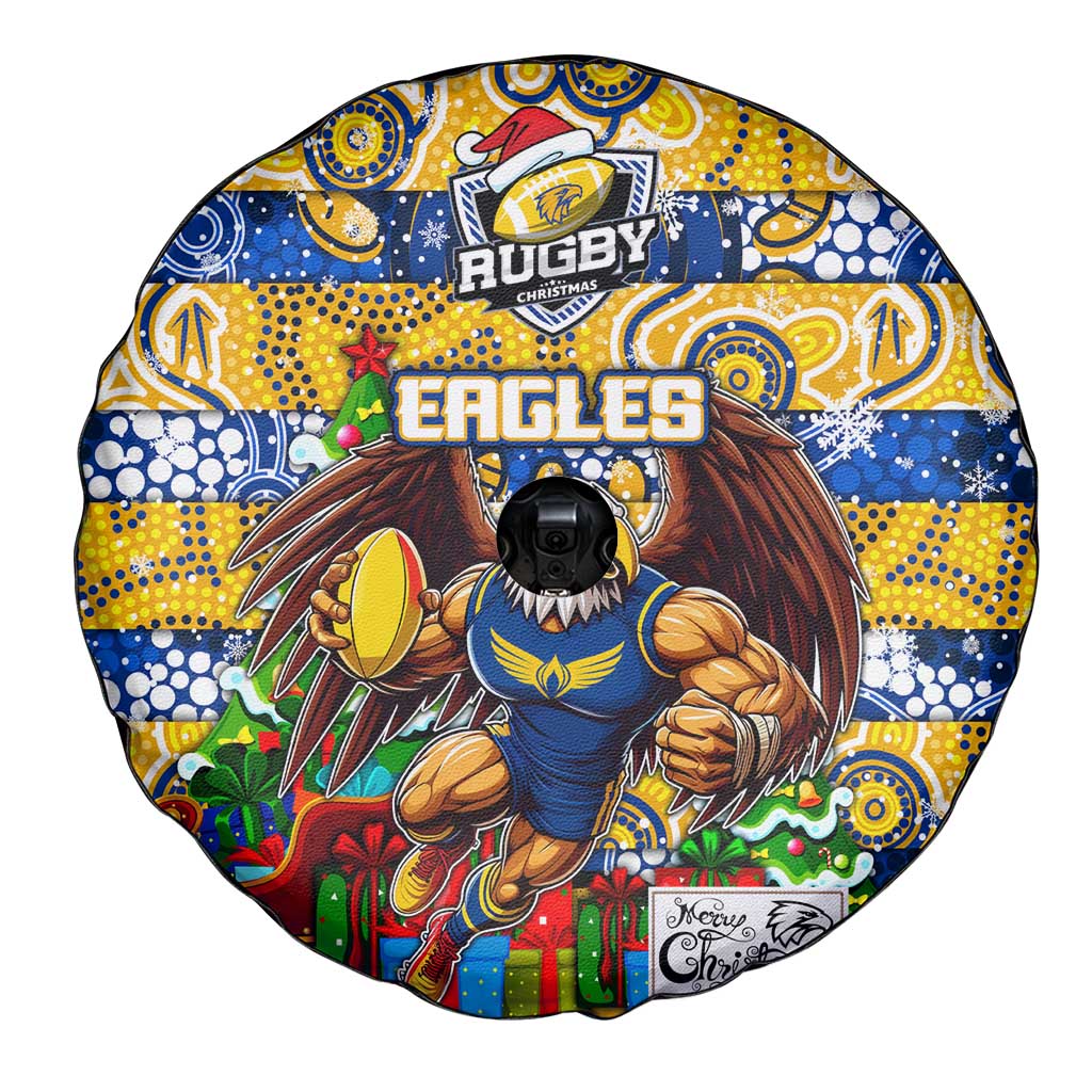 Eagles Football Merry Christmas Spare Tire Cover Indigenous Australian Art