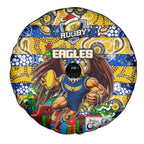 Eagles Football Merry Christmas Spare Tire Cover Indigenous Australian Art