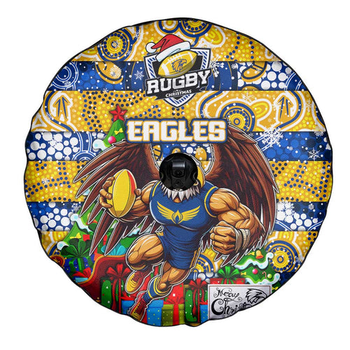 Eagles Football Merry Christmas Spare Tire Cover Indigenous Australian Art