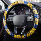Eagles Football Merry Christmas Steering Wheel Cover Indigenous Australian Art
