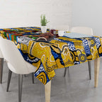 Eagles Football Merry Christmas Tablecloth Indigenous Australian Art