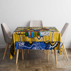 Eagles Football Merry Christmas Tablecloth Indigenous Australian Art
