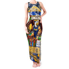 Custom Eagles Rugby Merry Christmas Tank Maxi Dress Indigenous Australian Art