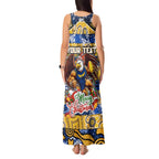 Custom Eagles Rugby Merry Christmas Tank Maxi Dress Indigenous Australian Art