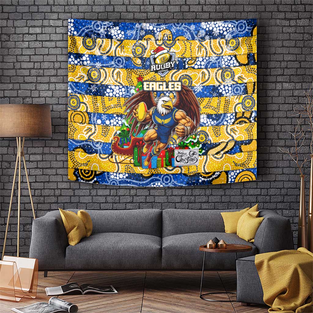 Eagles Football Merry Christmas Tapestry Indigenous Australian Art