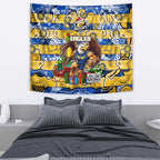 Eagles Football Merry Christmas Tapestry Indigenous Australian Art