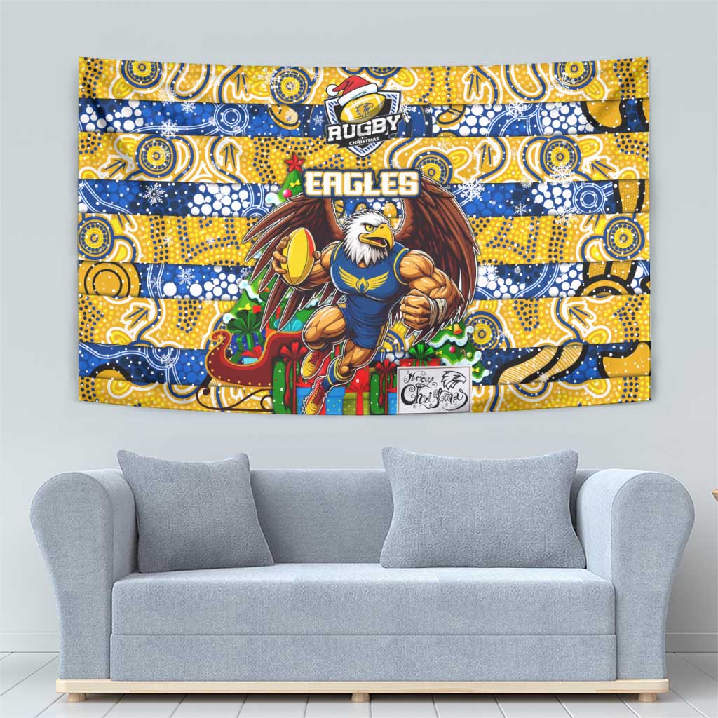 Eagles Football Merry Christmas Tapestry Indigenous Australian Art