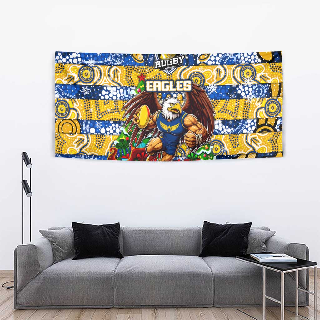 Eagles Football Merry Christmas Tapestry Indigenous Australian Art